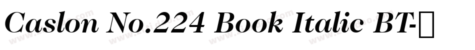 Caslon No.224 Book Italic BT字体转换